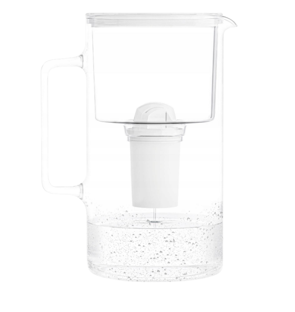 Dzbanek filtrujący szklany z licznikiem Wessper D2 BOROSILICATE 3l z wkładem Aquaclassic